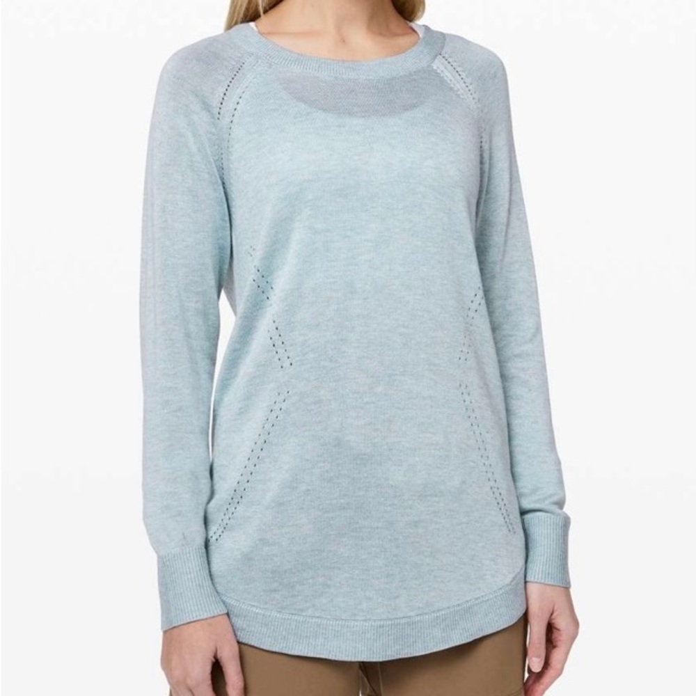 Lululemon athletica ‘Lead with Your Heart’ sweater in heathered blue